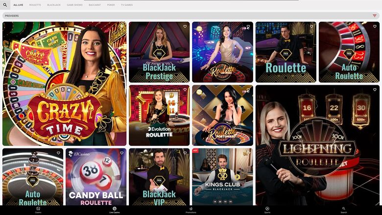 Dachbet Casino — Live dealer lobby