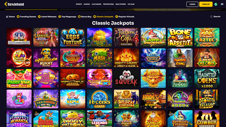 Dazzlehand Casino — Jackpot games