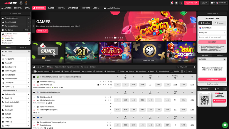 DBbet Casino — Homepage