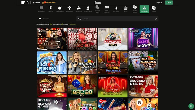 Dbosses Casino — Live dealer lobby