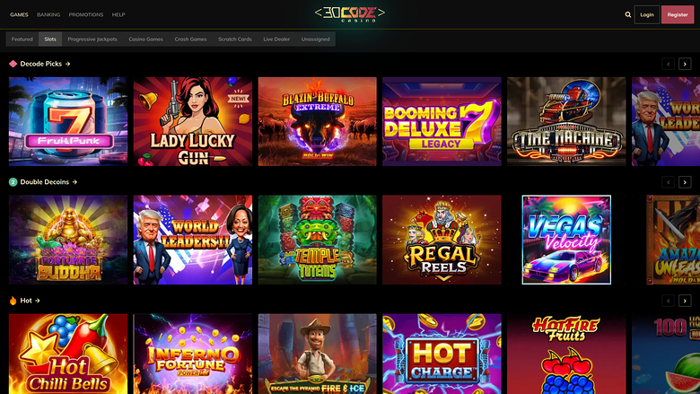 Decode Casino — Games lobby