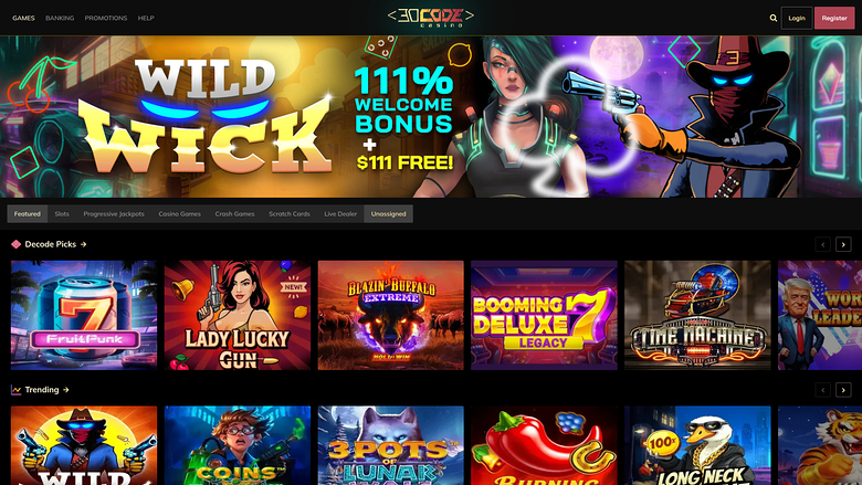 Decode Casino — Homepage