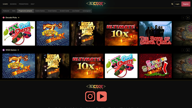 Decode Casino — Jackpot games