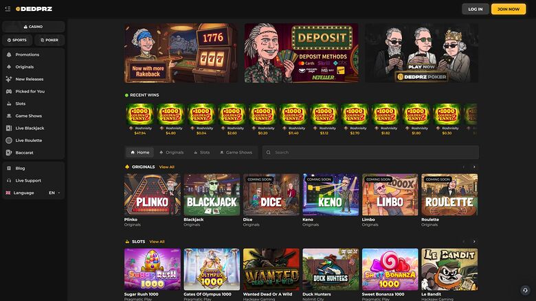 DEDPRZ Casino — Homepage