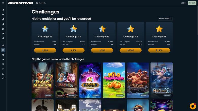 DepositWin Casino — Challenges