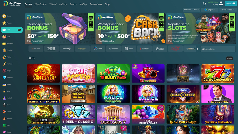 Destinobet Casino — Games lobby