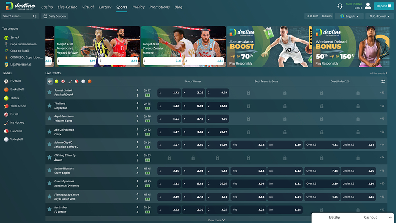 Destinobet Casino — Sportsbook