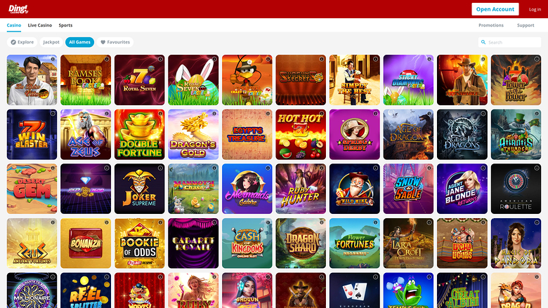 Ding Casino — Games lobby