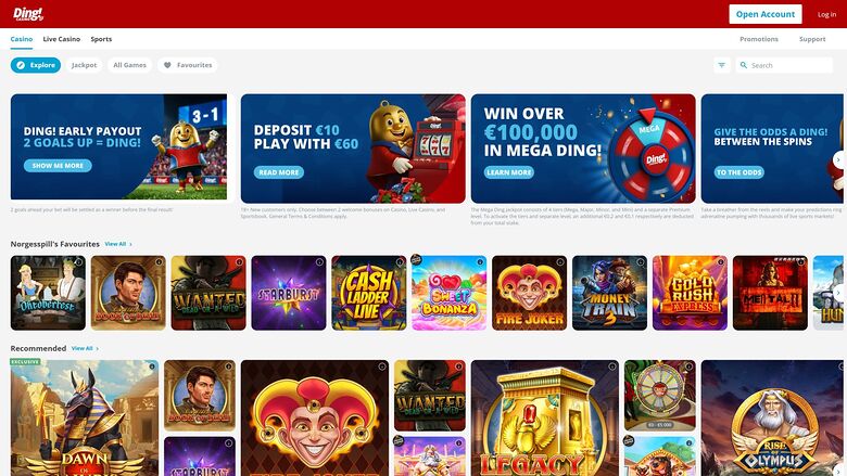 Ding Casino — Homepage