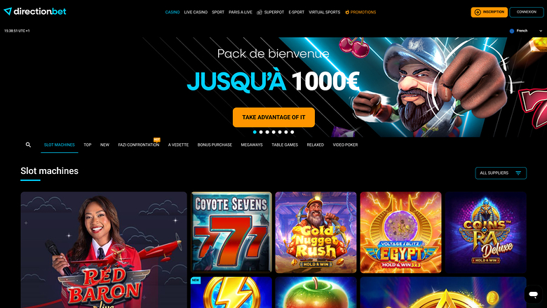 DirectionBet Casino — Homepage