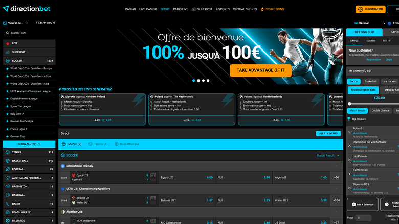 DirectionBet Casino — Sportsbook