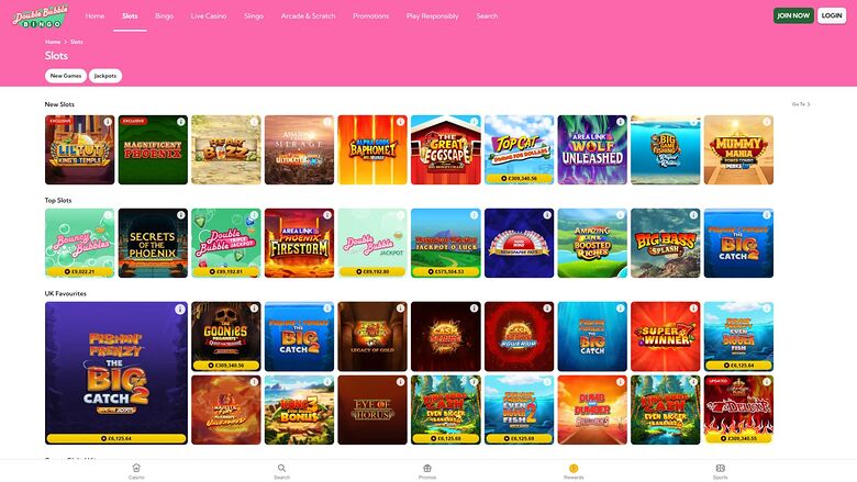 Double Bubble Bingo — Games lobby