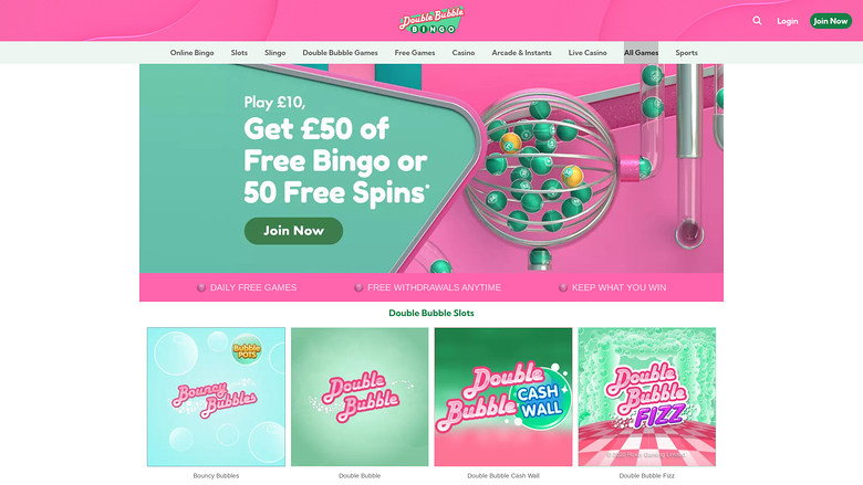 Double Bubble Bingo — Homepage