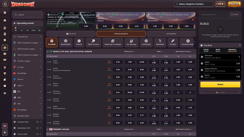 Dragonia Casino — Sportsbook