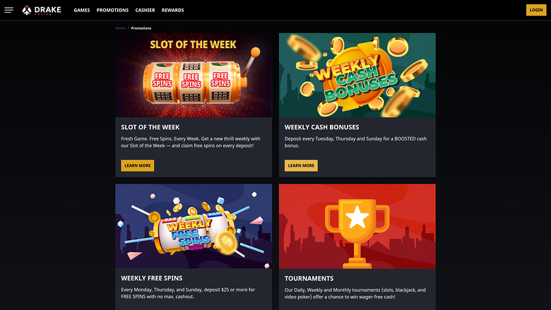 Drake Casino — Promotions page