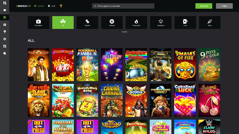 Dream Palace Casino — Games lobby