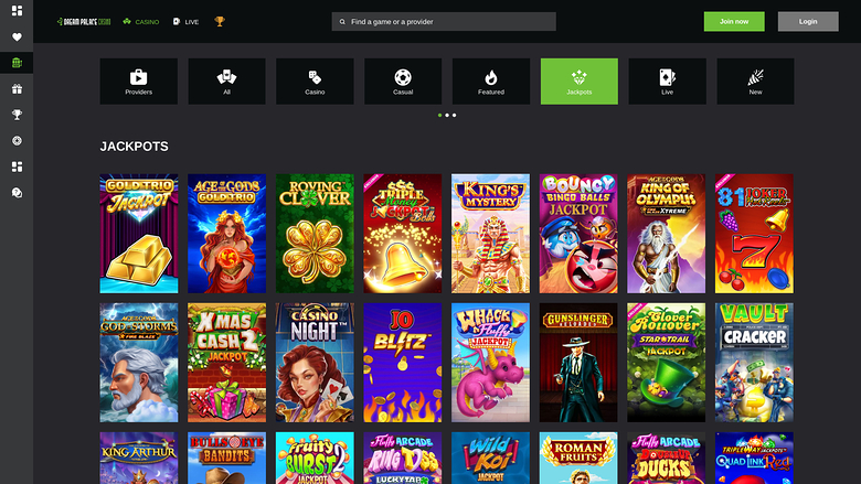 Dream Palace Casino — Jackpot games