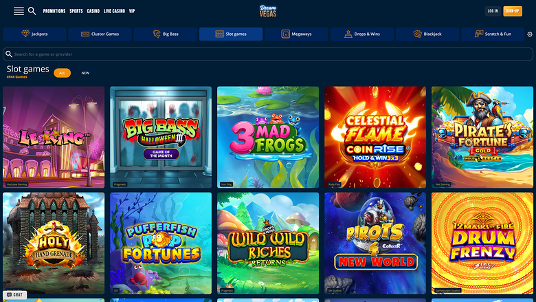 Dream Vegas Casino — Games lobby