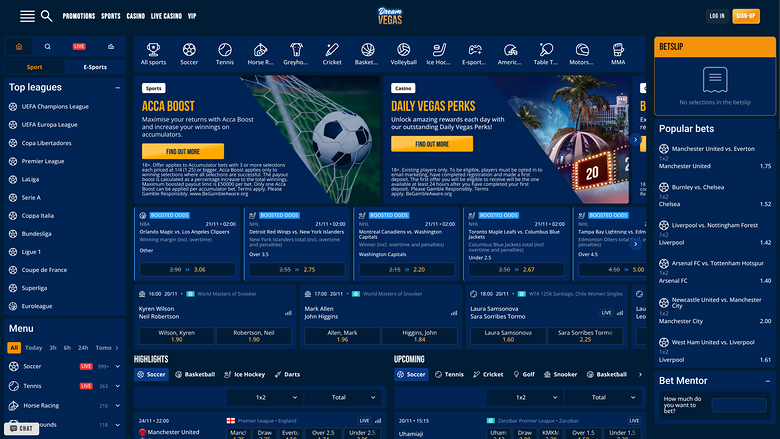 Dream Vegas Casino — Sportsbook