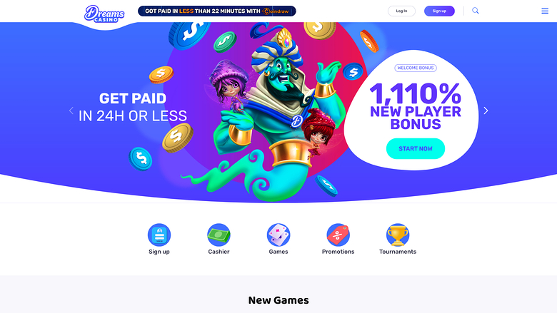 Dreams Casino — Homepage