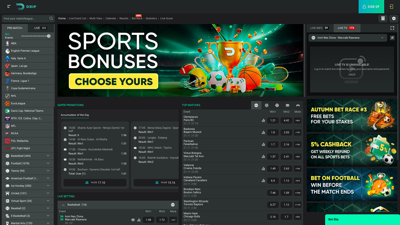 Drip Casino — Sportsbook