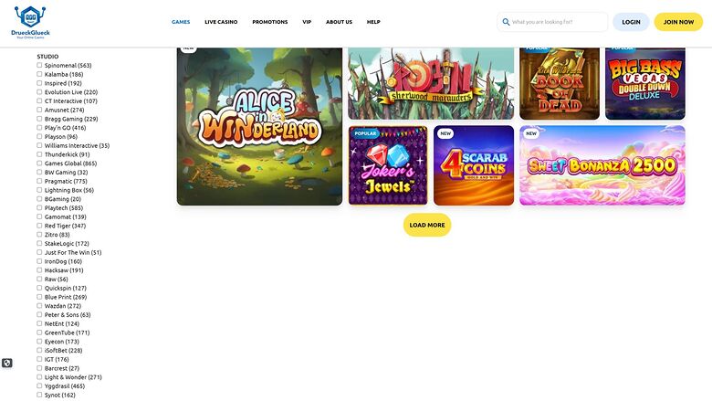 Drueckglueck Casino — Games by studio