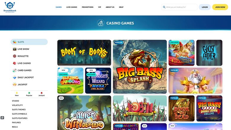 Drueckglueck Casino — Games lobby