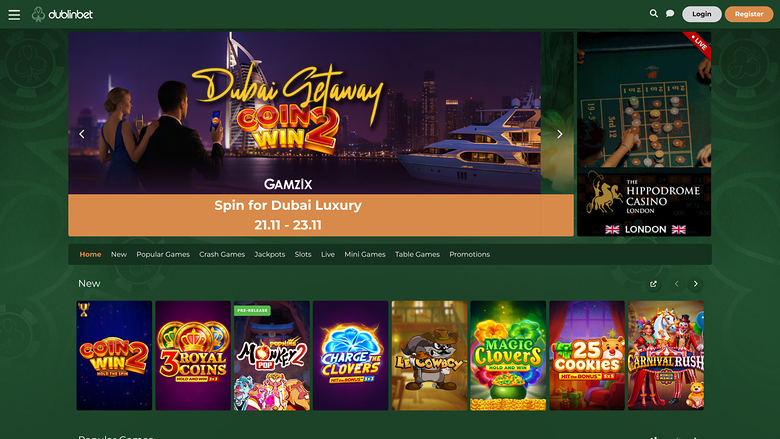 DublinBet Casino — Homepage