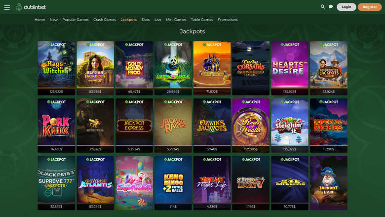 DublinBet Casino — Jackpot games