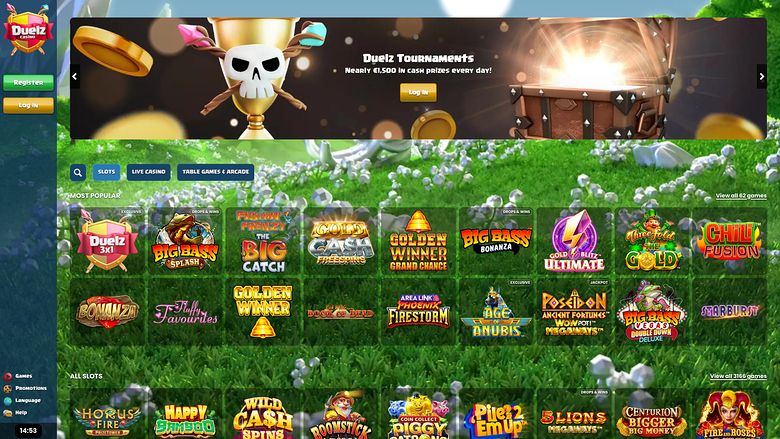 Duelz Casino — Games lobby