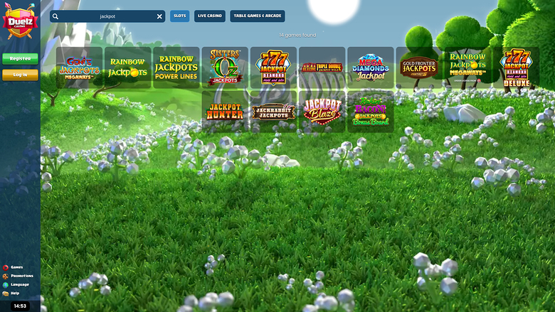 Duelz Casino — Jackpot games