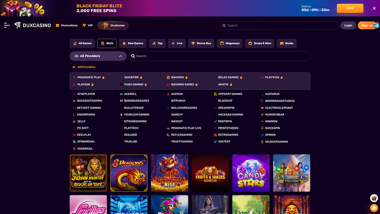 Dux Casino — Games by studio