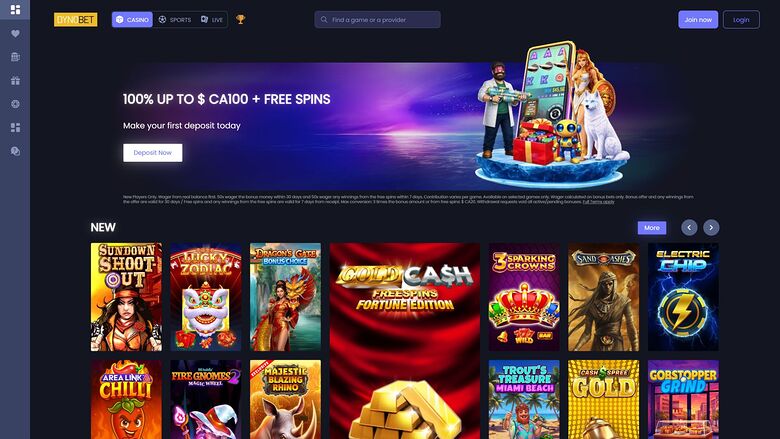DynoBet Casino — Homepage