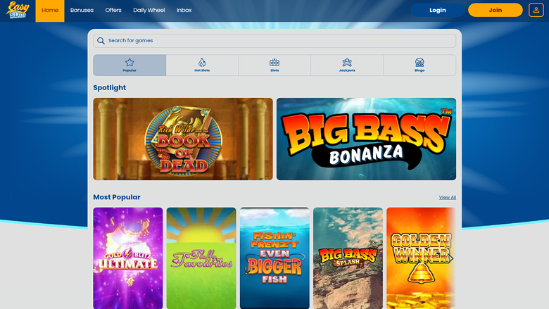Easy Slots Casino — Games lobby