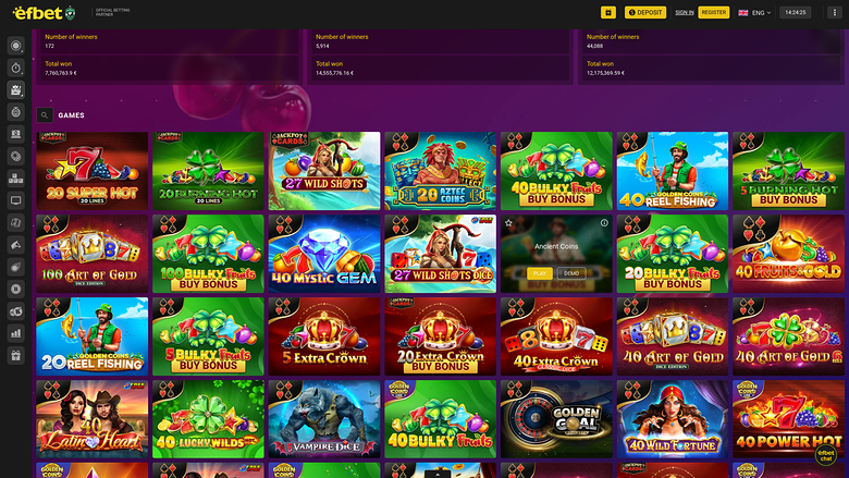 efbet — Jackpot games