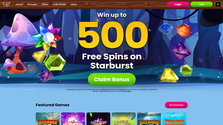 Elf Slots Casino — Homepage