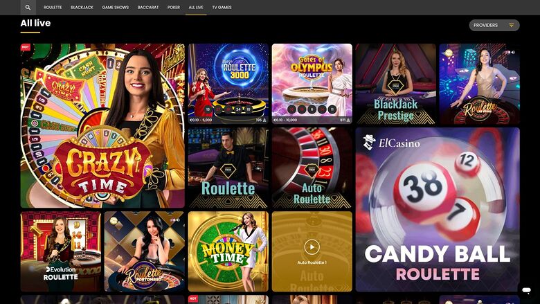 EmirBet — Live dealer lobby