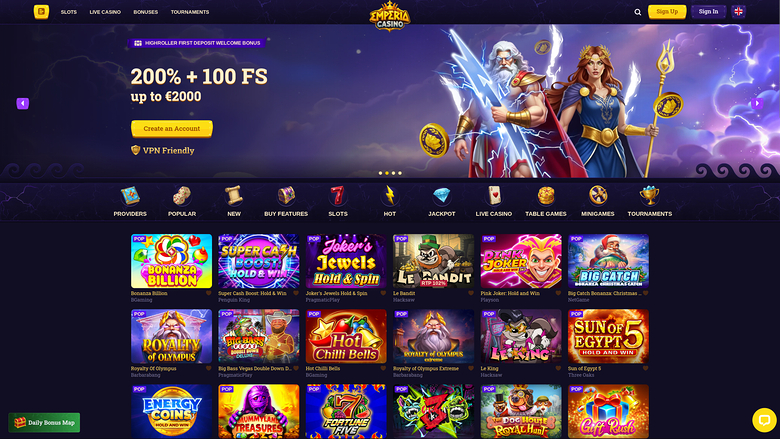 Emperia Casino — Homepage