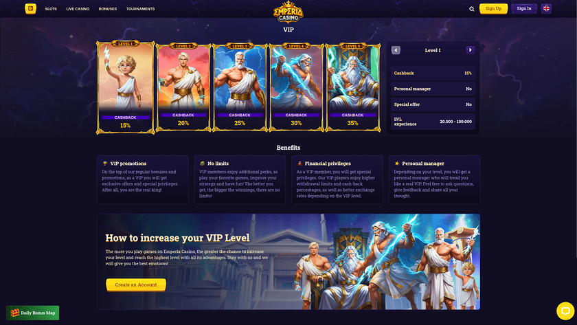 Emperia Casino — VIP section