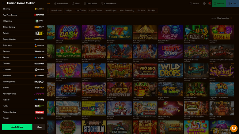 Emu Casino — Games by studio