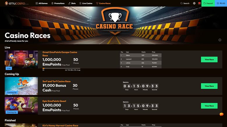 Emu Casino — Tournaments