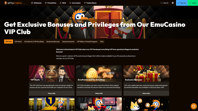 Emu Casino — VIP section