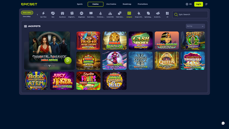 EpicBet Casino — Jackpot games