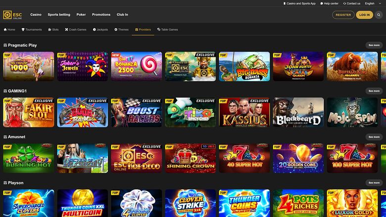 Estoril Sol Casino — Games by studio