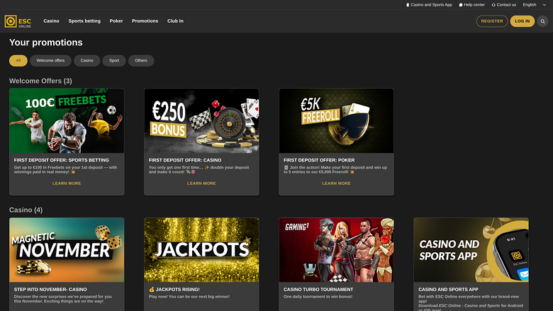Estoril Sol Casino — Promotions page