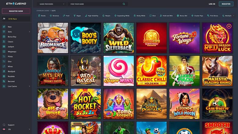 ETH Casino — Games lobby