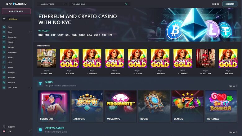ETH Casino — Homepage
