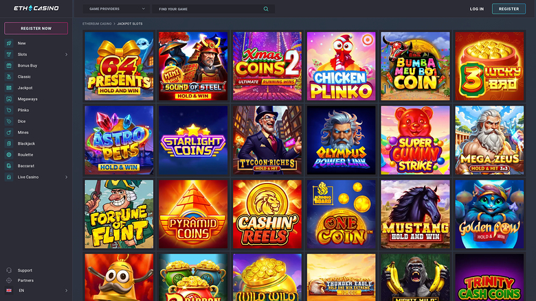 ETH Casino — Jackpot games