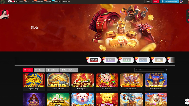 EU9 Casino — Games lobby