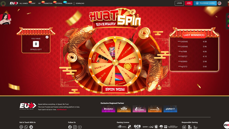 EU9 Casino — Hunt spin